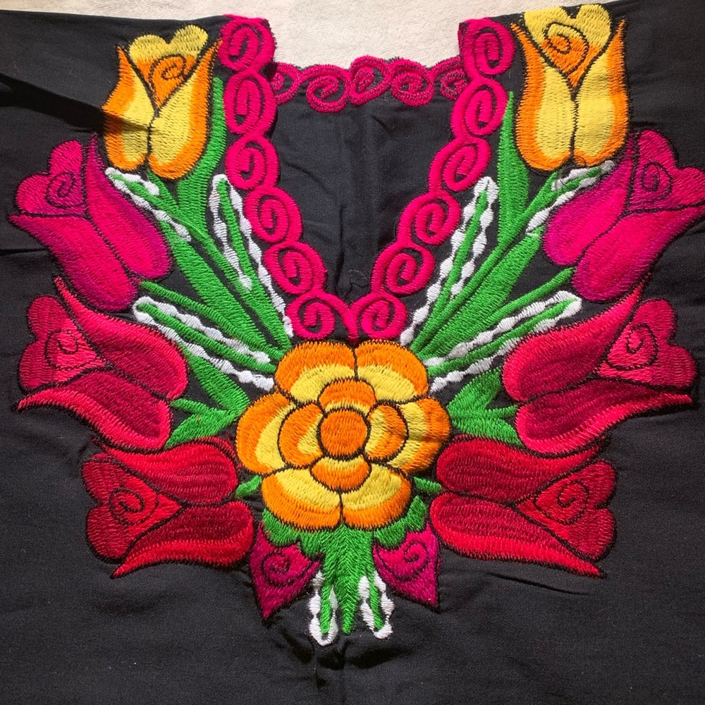 🌺 mexican Floral Blouse multicolor